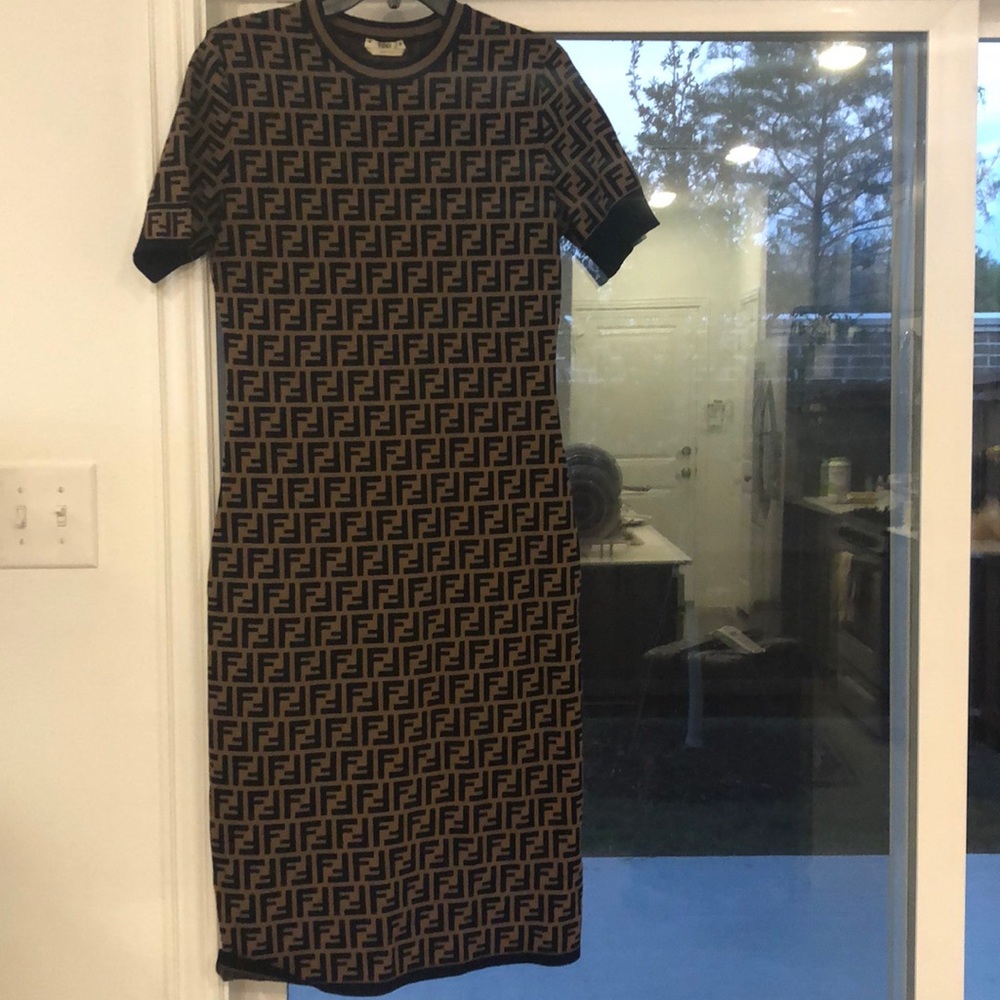 Fendi add Logo Knot Dress